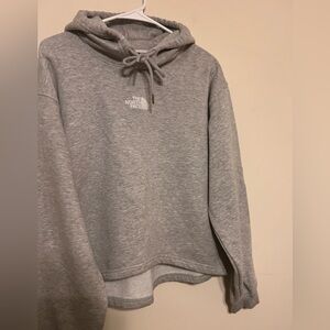Women’s grey North Face high low hoodie like new